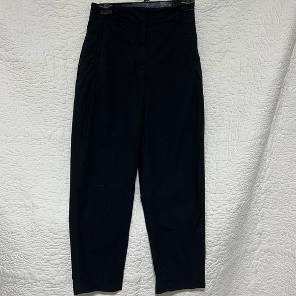 ARITZIA WILFRED High Waisted Black 100% Cotton Pants, Size 4, #188 - Picture 1 of 11
